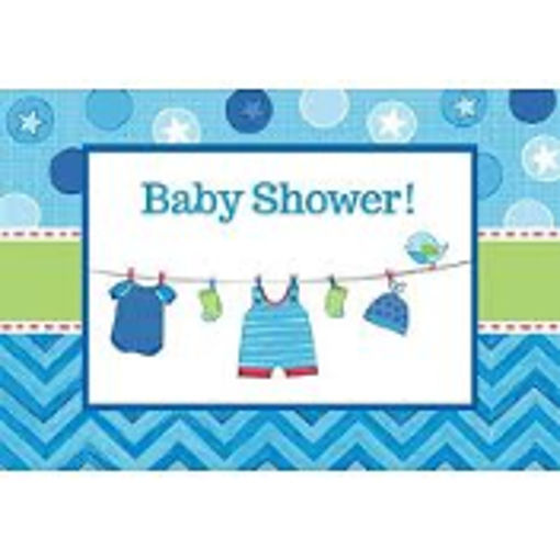 Picture of BABY SHOWER BOY INVITATIONS- 8PK